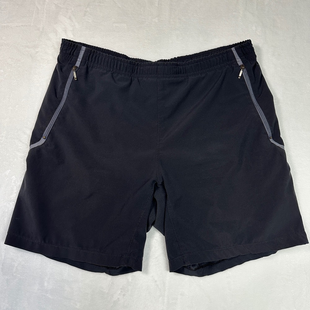 Vintage‎ Nike Athletic Shorts Mens Black Small Zipper Pockets Reflectors Y2K